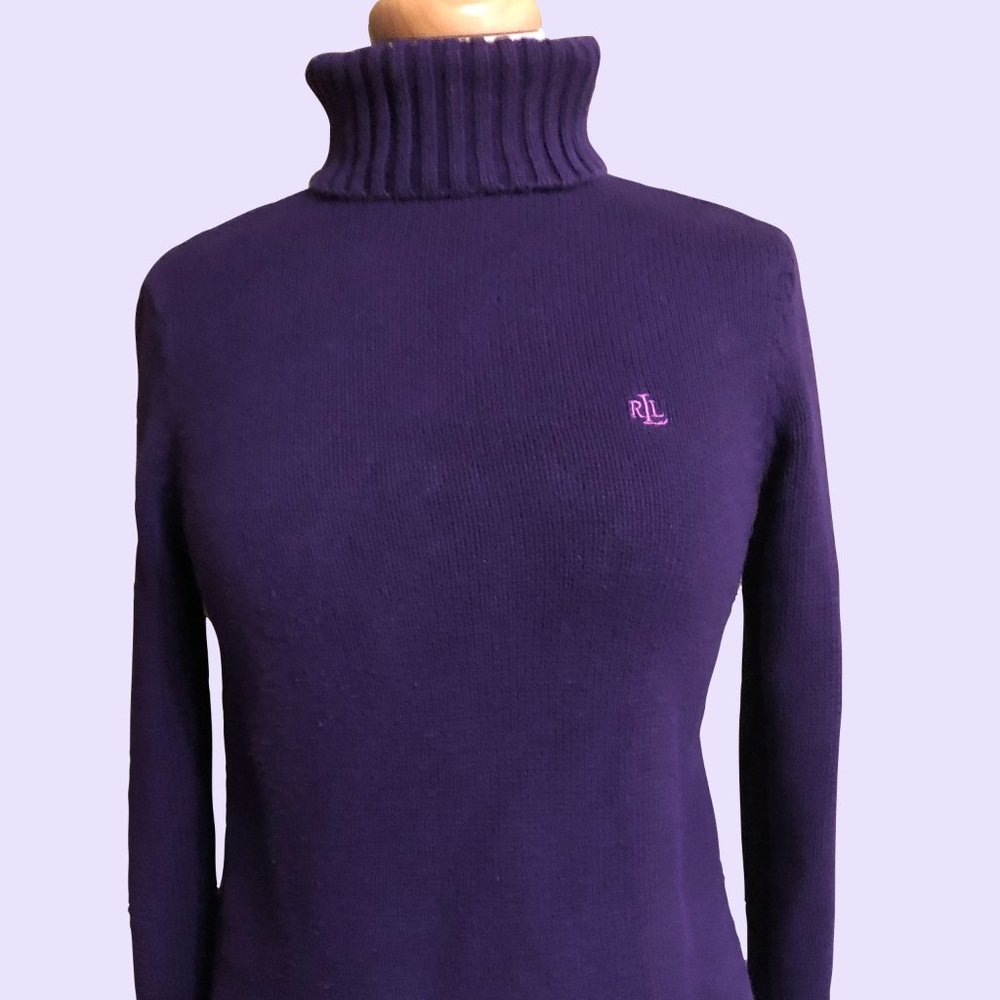 Women’s Purple Ralph Lauren Turtleneck Sweater